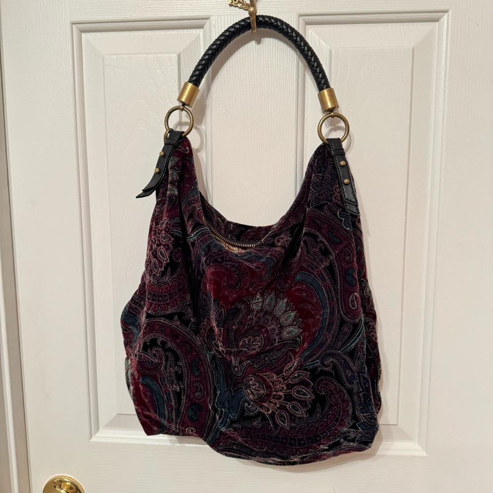 Nine West Paisley Velvet Hobo Bag - Picture 9 of 11